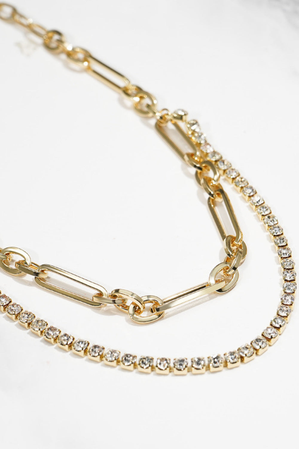18K Gold Plated Glass Stone Necklace - razmas Shop