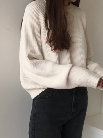 Solid color sweater