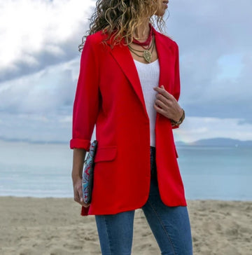 Women's solid color blazer