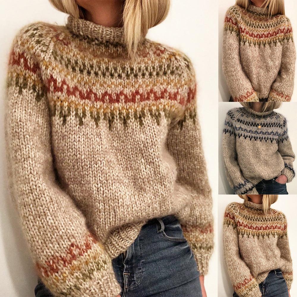 Printed neutral sweater - Razmas