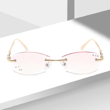 Presbyopic Glasses Diamond-cut Rimless Glasses Europe And America