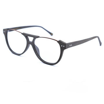 Handmade wood grain glasses lower half frame myopia glasses frame