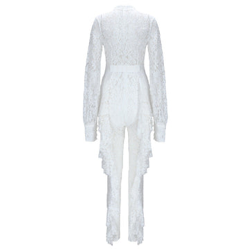 Lace tie jumpsuit