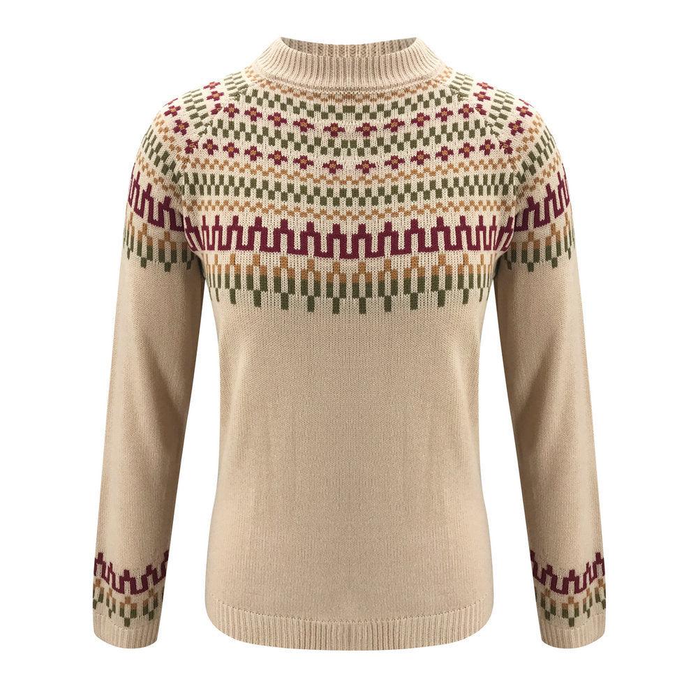 Printed neutral sweater - Razmas