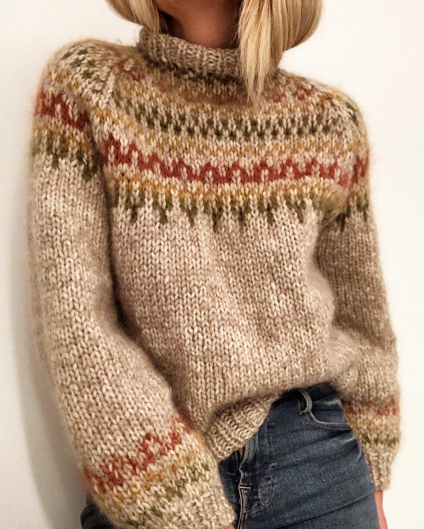 Printed neutral sweater - Razmas