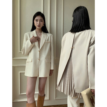 Women's Pleated Blazer