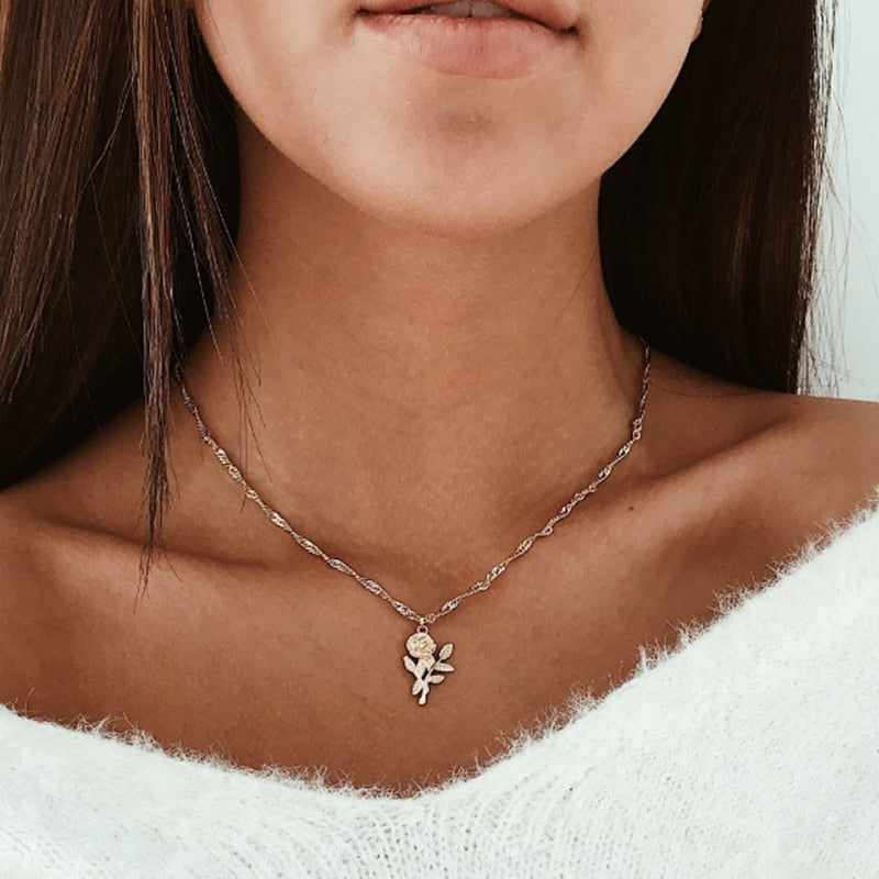 Rose Flower Pendant