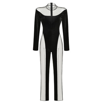 Sexy Velvet Long Jumpsuit