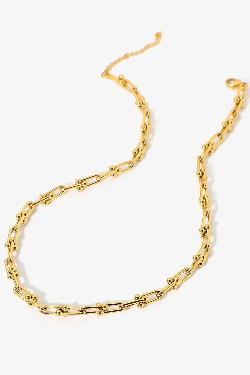 18K Stainless Steel U-Shape Chain Necklace - razmas Shop