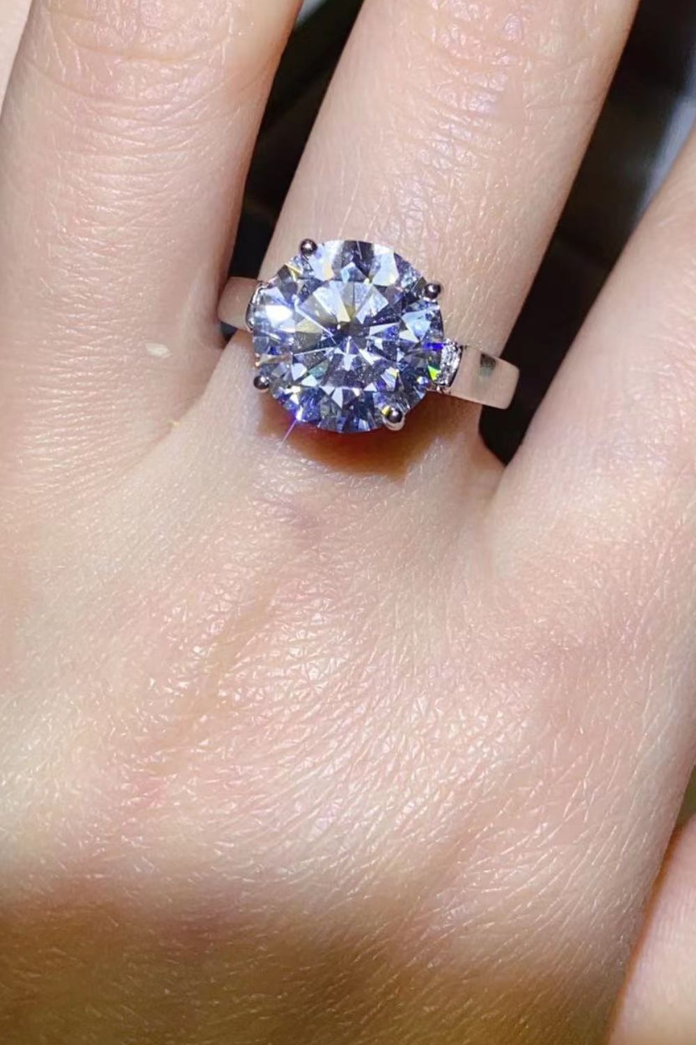 5 Carat Moissanite Platinum-Plated Ring - razmas Shop