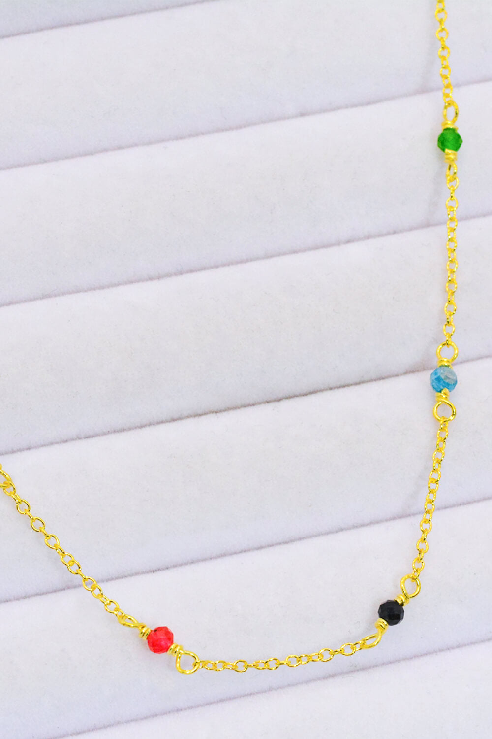 18K Gold-Plated Multicolored Bead Necklace - razmas Shop