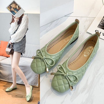 Women's Summer New Style Single Shoes Korean Flat Bottom Shallow Mouth Fairy Casual Single Shoes