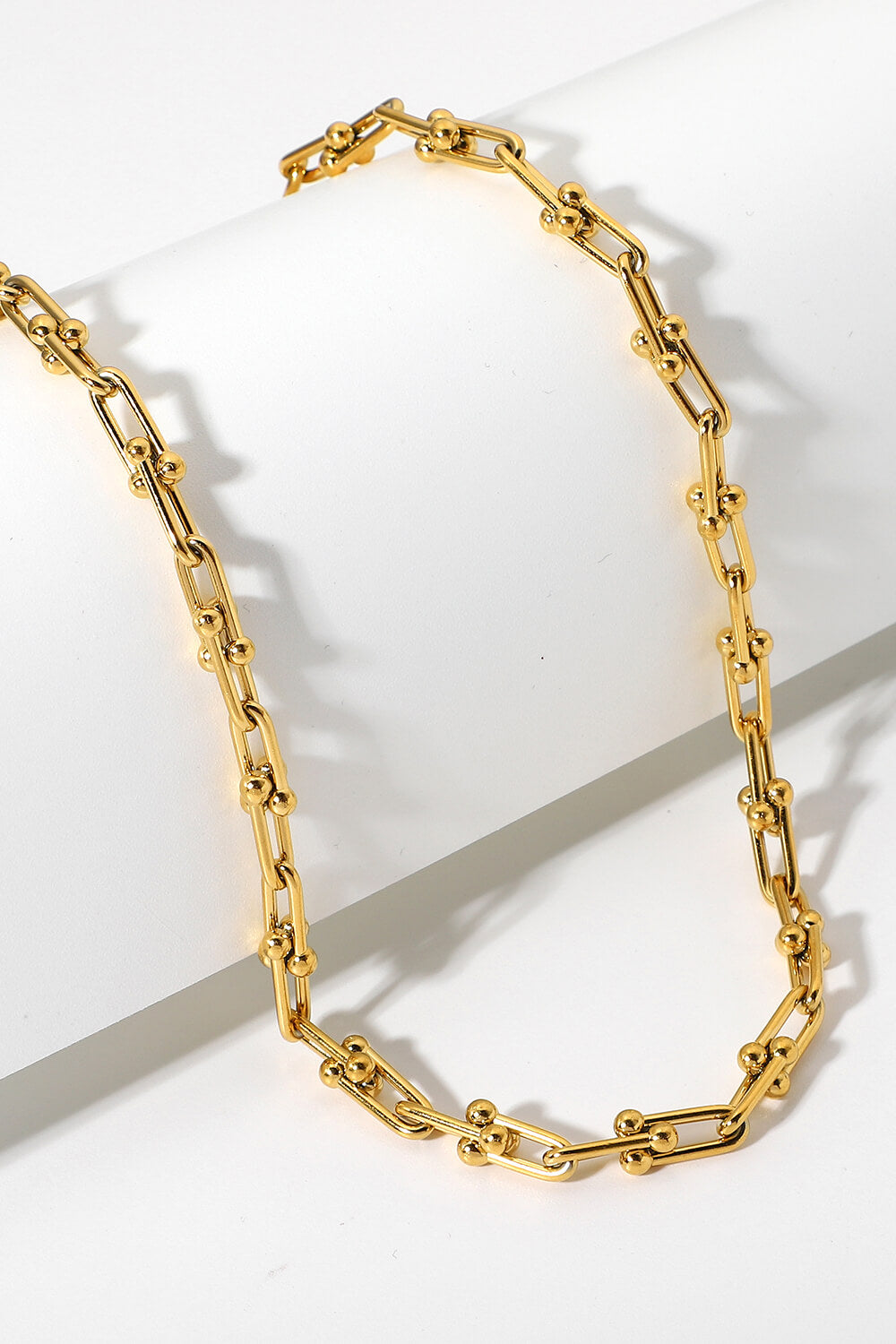 18K Stainless Steel U-Shape Chain Necklace - razmas Shop