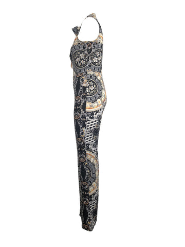 Printed sleeveless jumpsuit