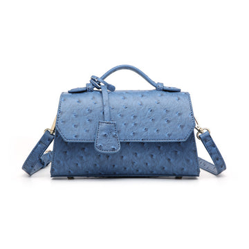 Ostrich pattern hand-shoulder crossbody bag