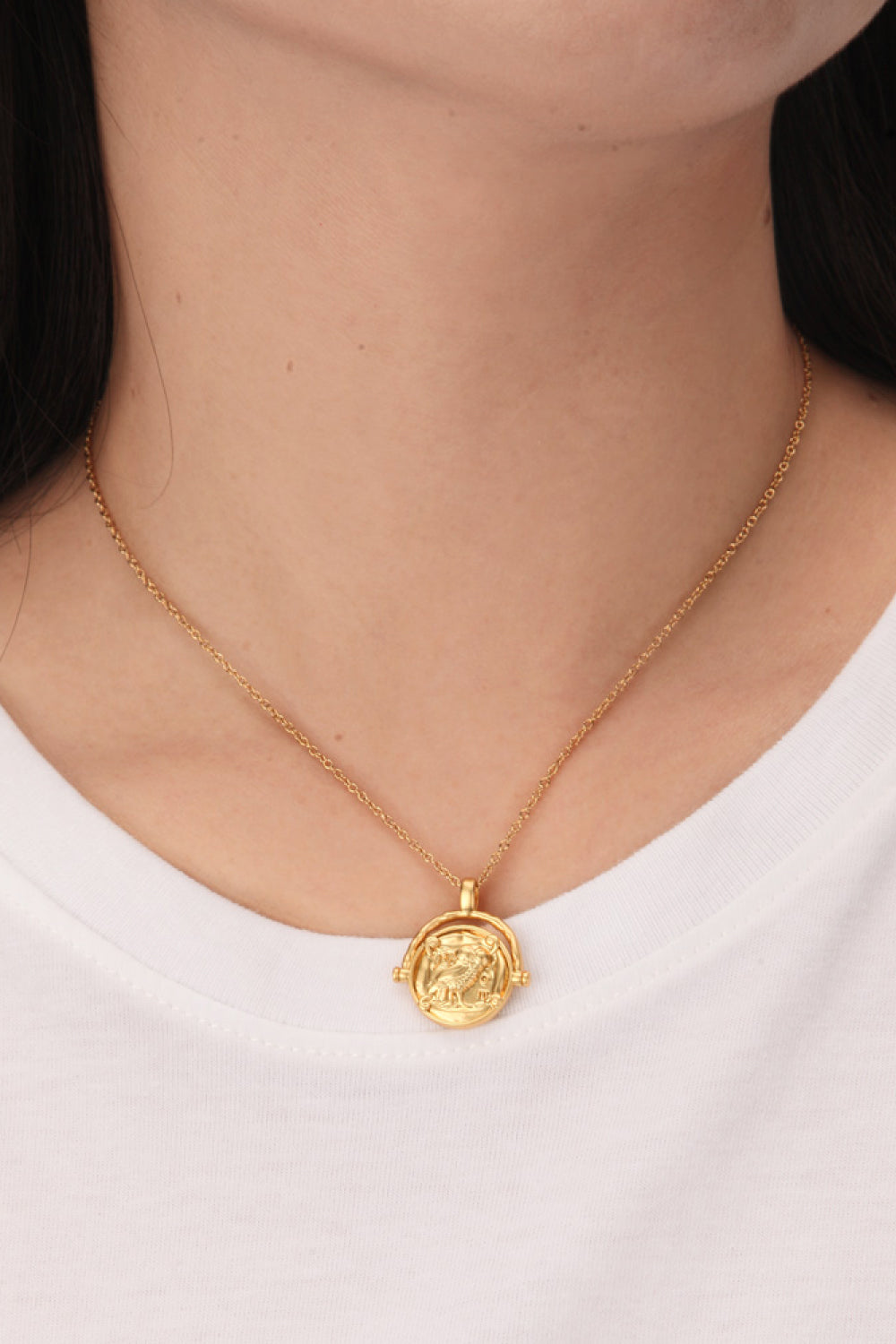 18K Gold-Plated Brass Double Sided Wear Necklace - razmas Shop