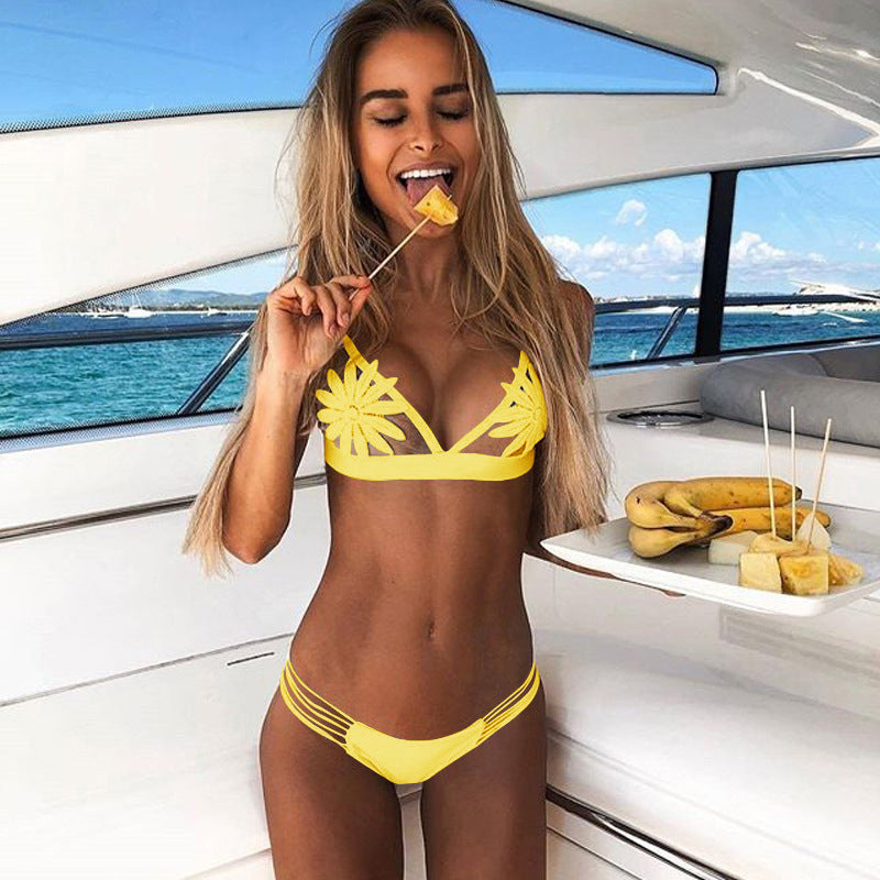 Flower Bikini Swimsuit Lace