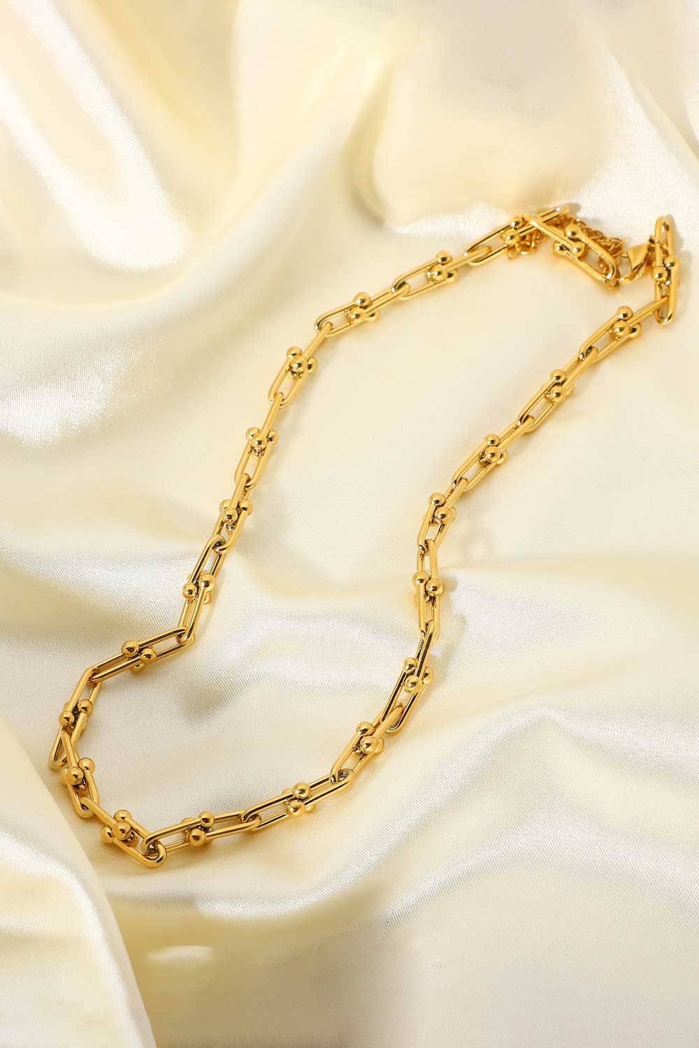 18K Stainless Steel U-Shape Chain Necklace - razmas Shop