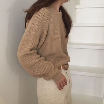 Solid color sweater