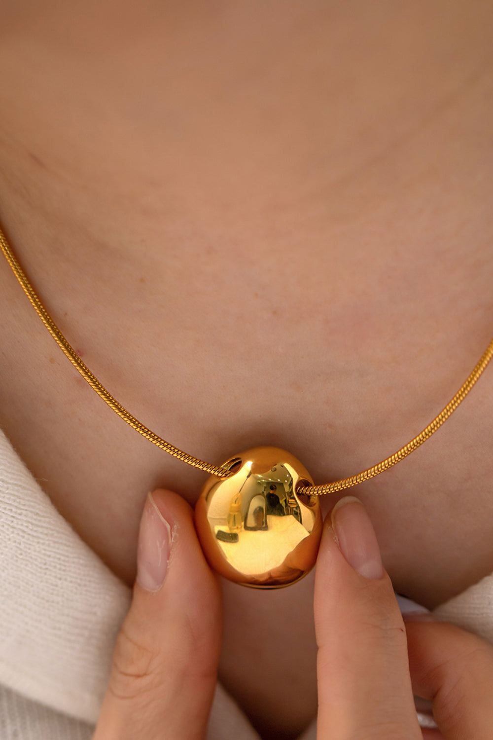 18K Gold-Plated Stainless Steel Lobster Clasp Necklace - razmas Shop