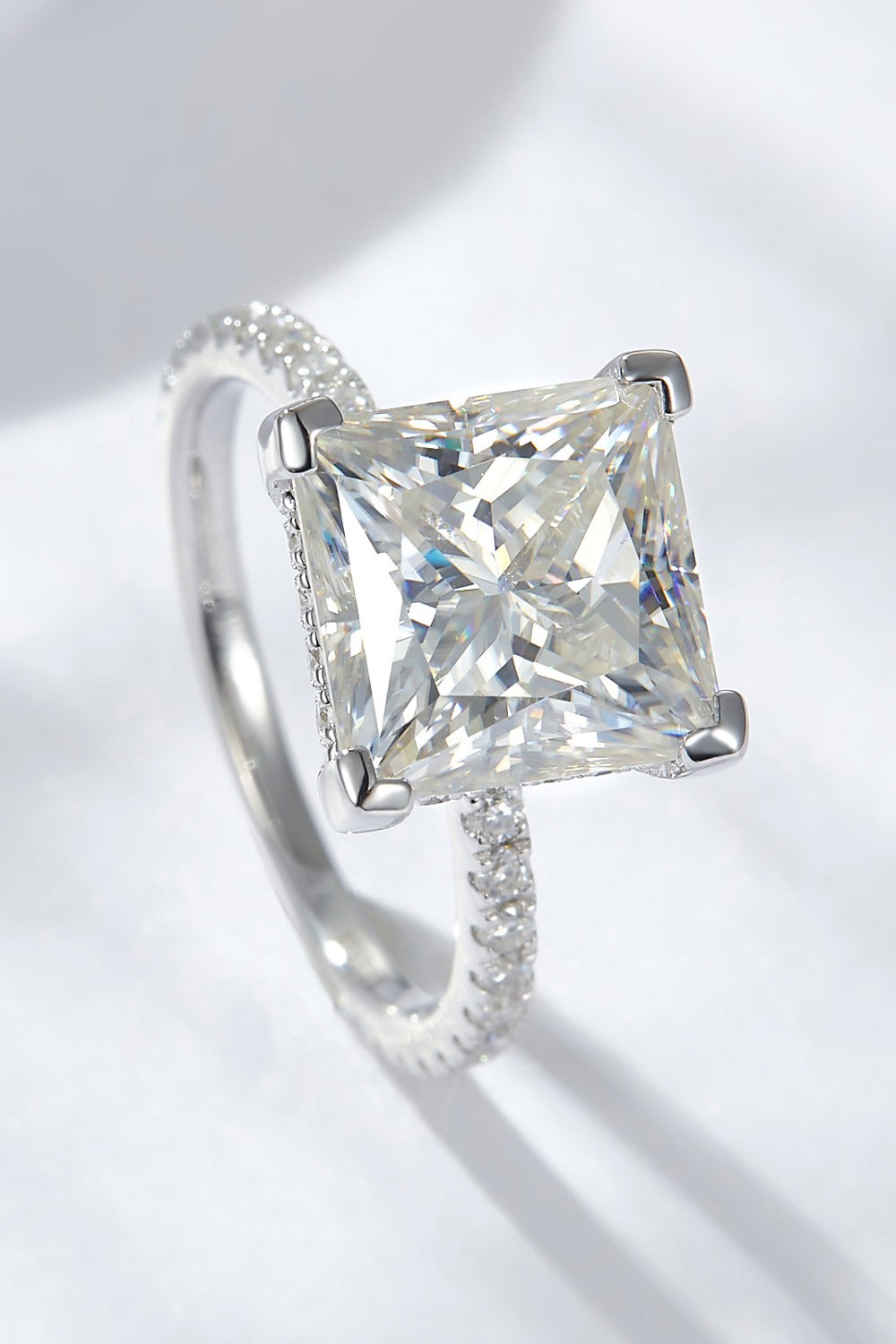 5.52 Carat Moissanite Side Stone Ring - razmas Shop