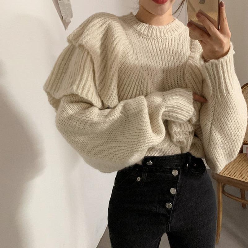 Lantern sleeve sweater - Razmas