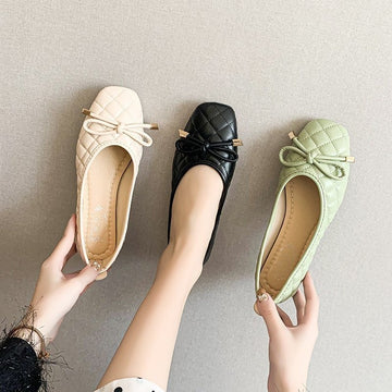Women's Summer New Style Single Shoes Korean Flat Bottom Shallow Mouth Fairy Casual Single Shoes