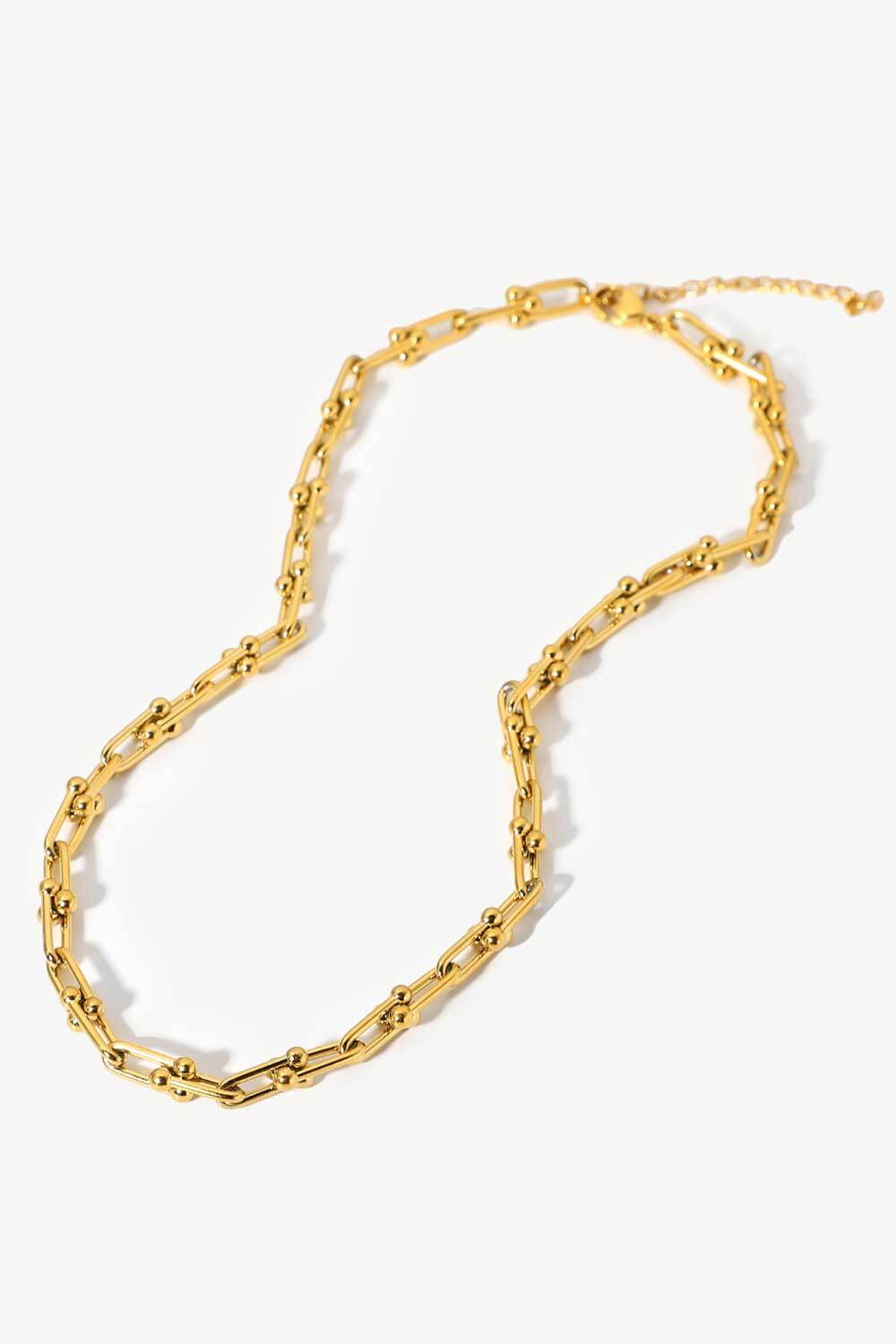 18K Stainless Steel U-Shape Chain Necklace - razmas Shop
