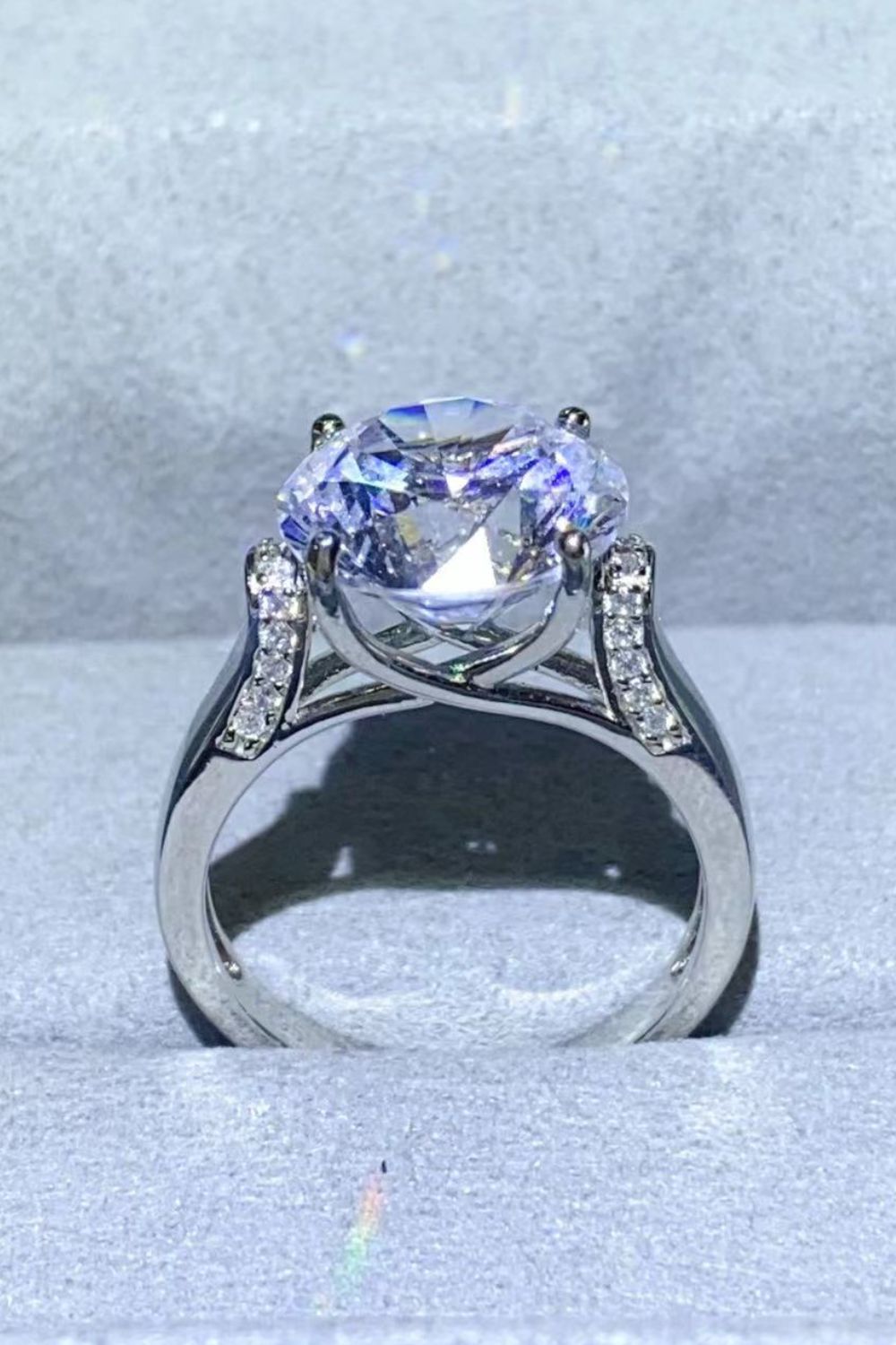 5 Carat Moissanite Platinum-Plated Ring - razmas Shop