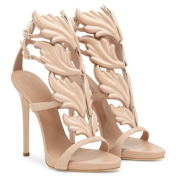 Leather Sandals Women Gold Leaf Flame Gladiator Sandal Shoes Party Dress Shoe Woman Patent High Heel Sandals