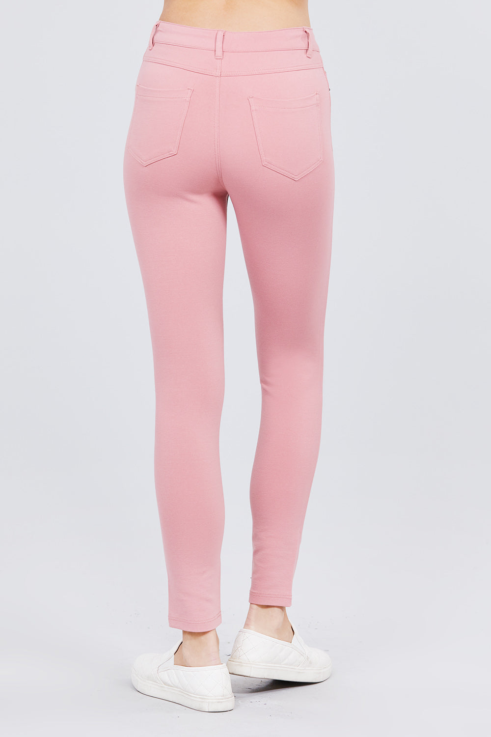 5-pockets Shape Skinny Ponte Mid-rise Pants - razmas Shop