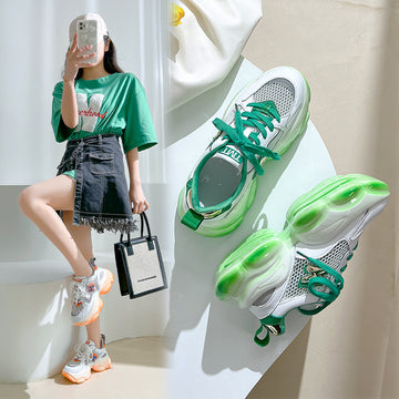 Summer New Ins Korean Women's Shoes Breathable Wild Sports Students Increase The Trend Of Shoes