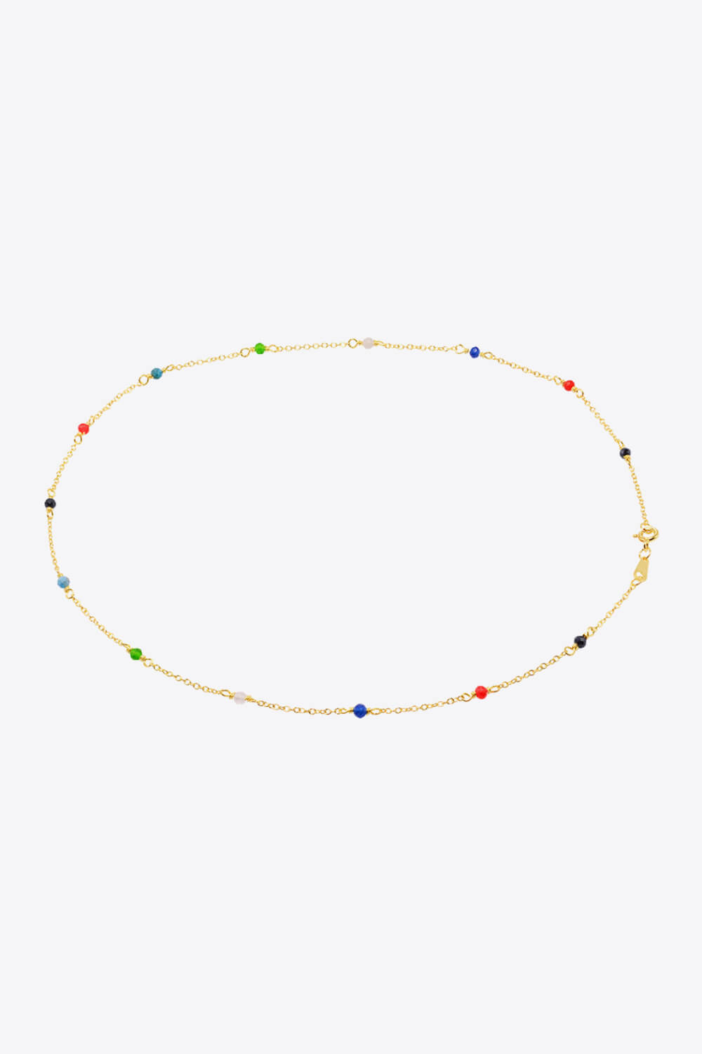 18K Gold-Plated Multicolored Bead Necklace - razmas Shop