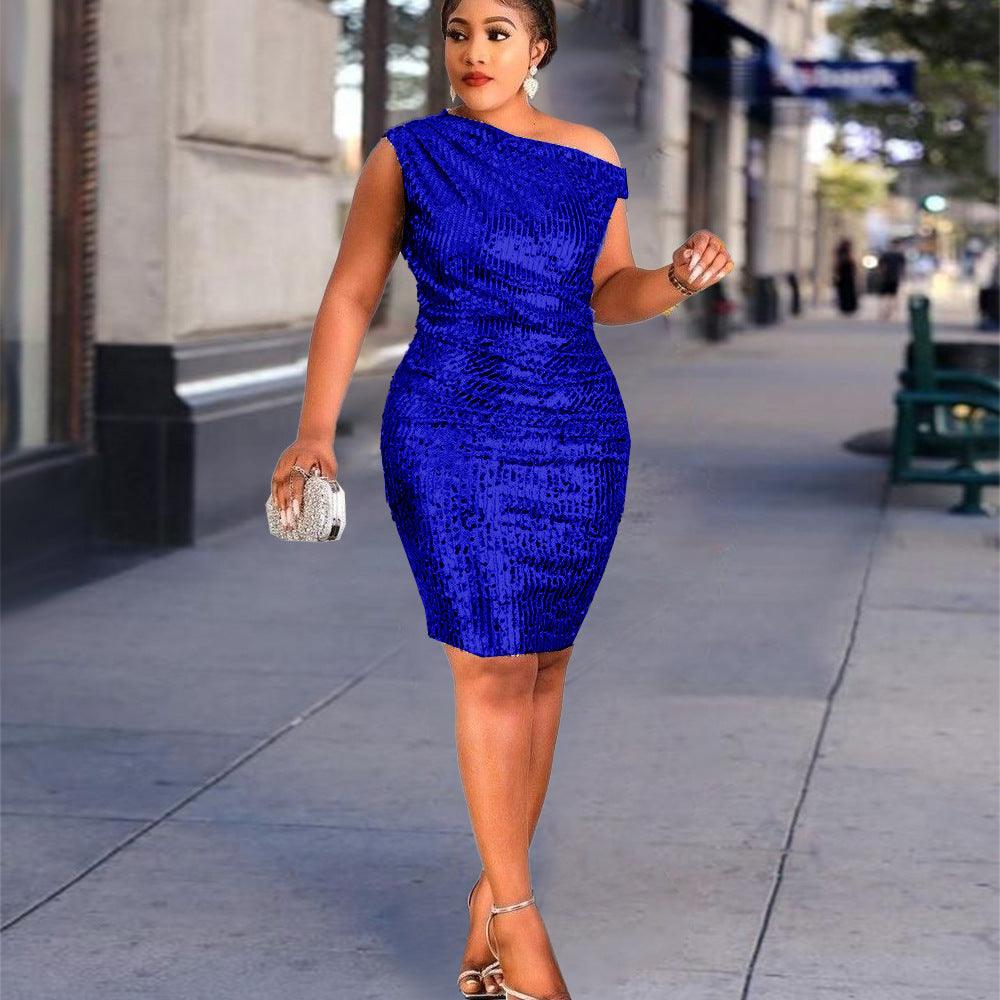 Shoulder Wrap Dress - Razmas