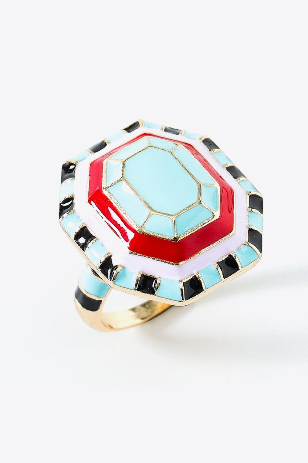18K Gold Plated Multicolored Ring - razmas Shop