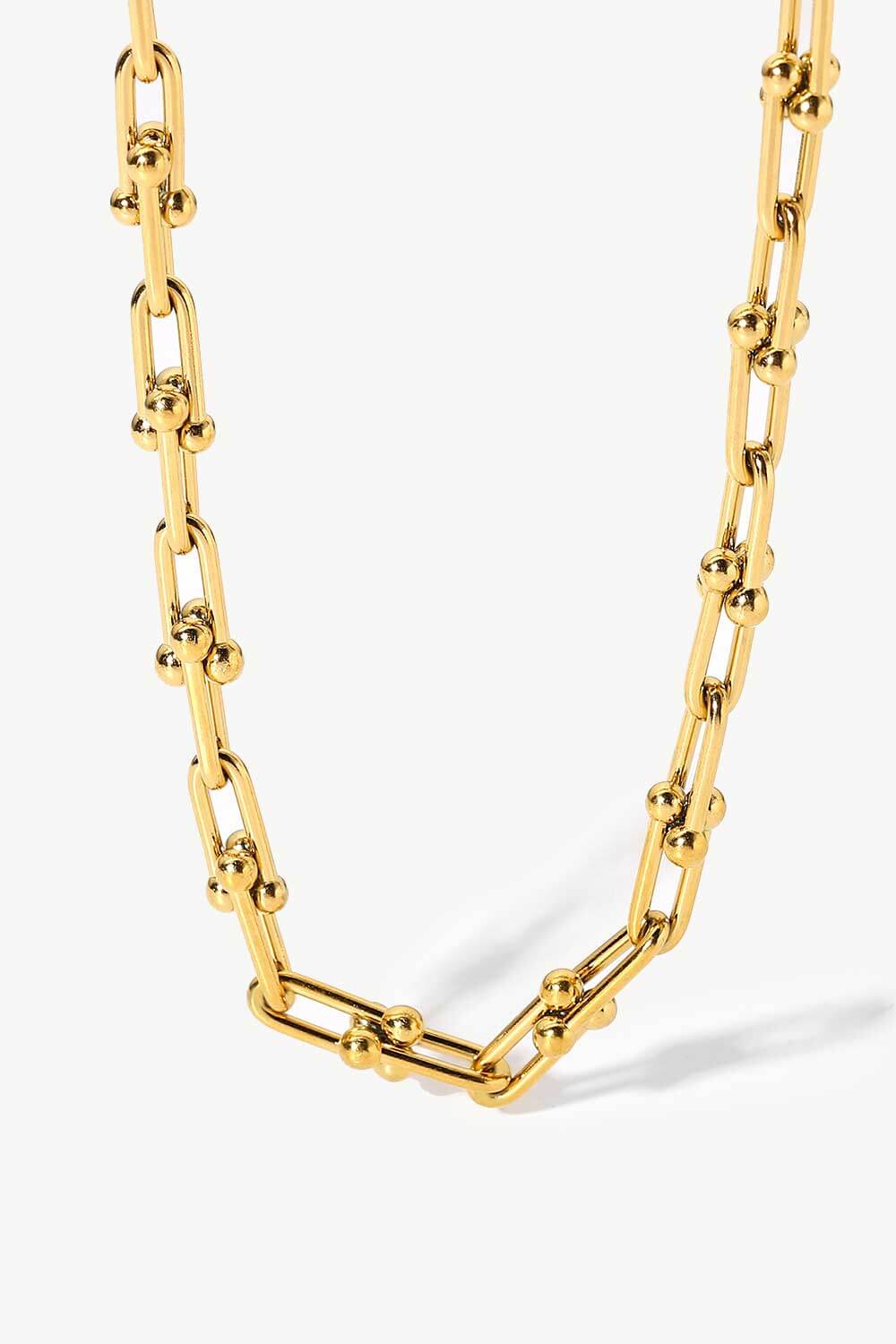 18K Stainless Steel U-Shape Chain Necklace - razmas Shop