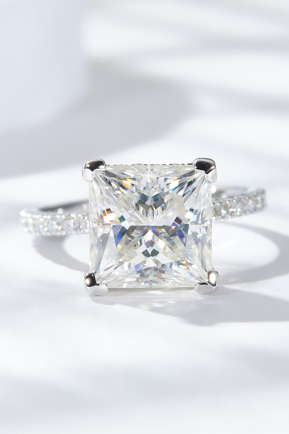 5.52 Carat Moissanite Side Stone Ring - razmas Shop